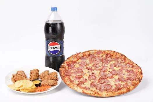 family pizza combo deal with drinks
