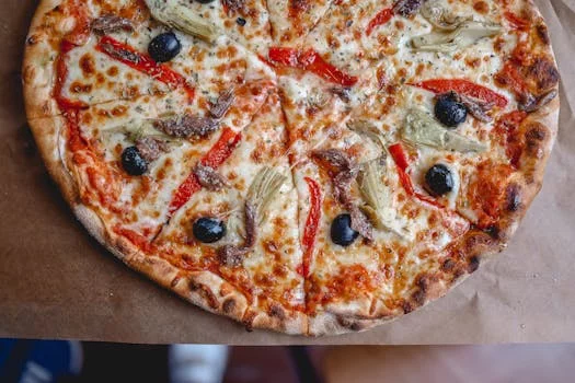 cheese pizza golden crust melting mozzarella